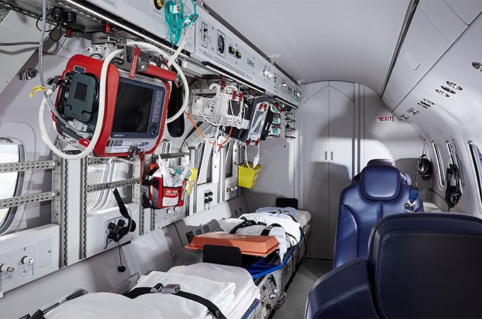 equipment on air ambulances